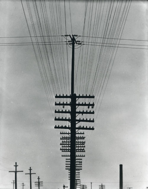 Líneas de teléfono. Impresión de negativo donado por VittorioVidali. Fototeca INAH.