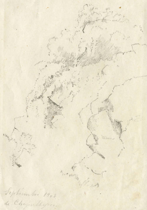 Estudio de roca, septiembre de 1903