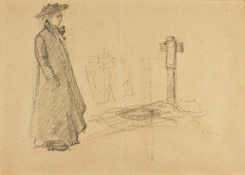 Sin título (Figura femenina con abrigo)