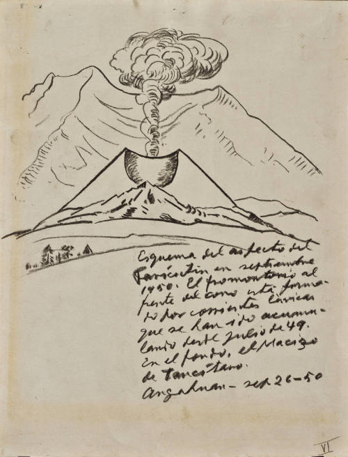 Croquis del Paricutín