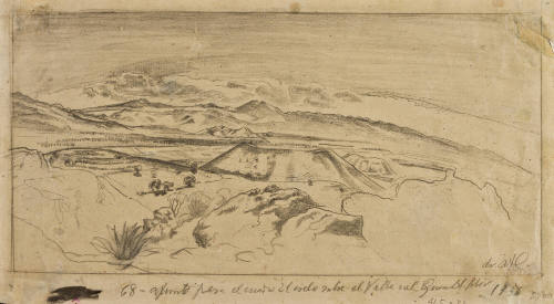 Croquis para el cuadro "El cielo sobre el valle de México"