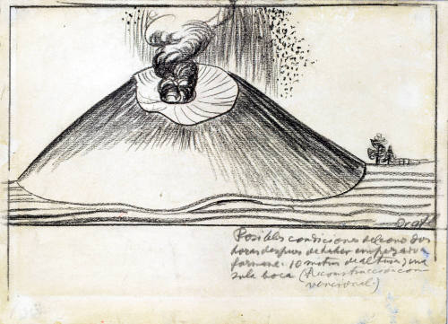 El Paricutín dos horas después de su nacimiento