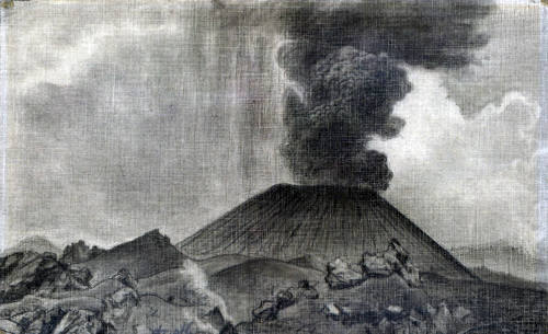 El Paricutín mostrando una forma de cono perfecta