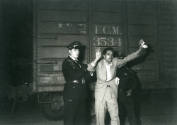 Detención de un huelguista, México, D.F.