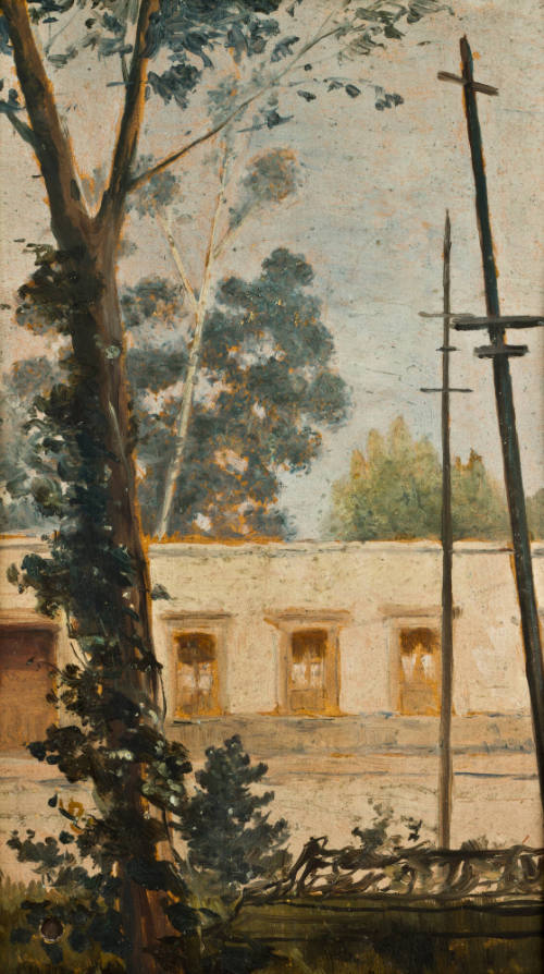 Sin Título (Árbol, al fondo fachada de una casa)
