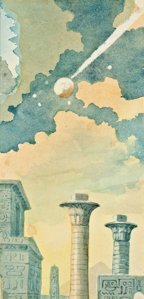 Sin título (Columnas y luna)