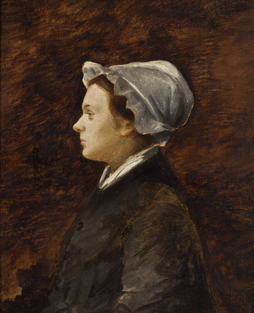 Sin título (Dama con gorro, de perfil)