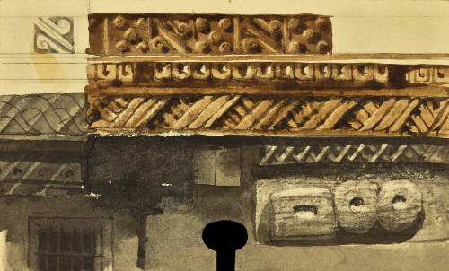 Sin título (Fachada y figuras de frisos)