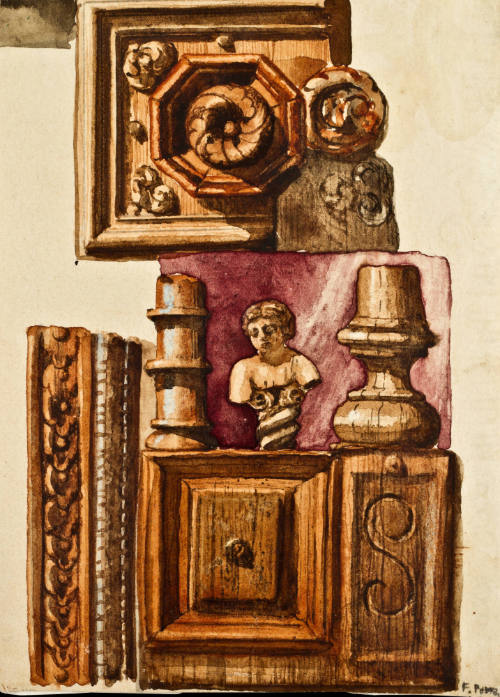 Sin título (Figura y rosetón)