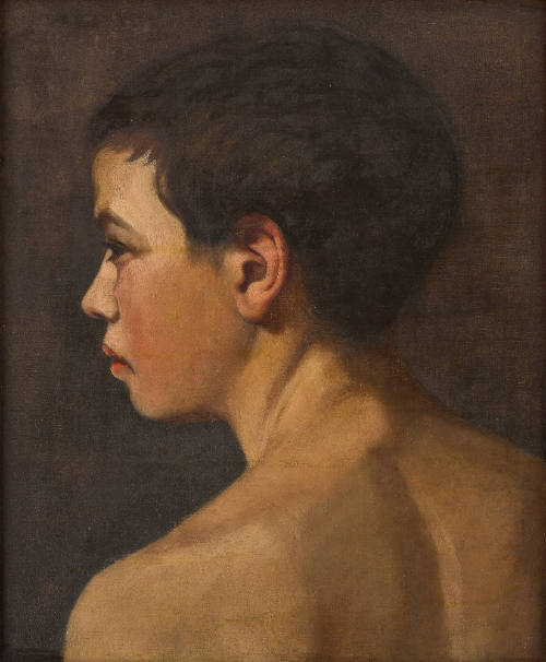 Sin título (Hombre de perfil con torso desnudo) anverso