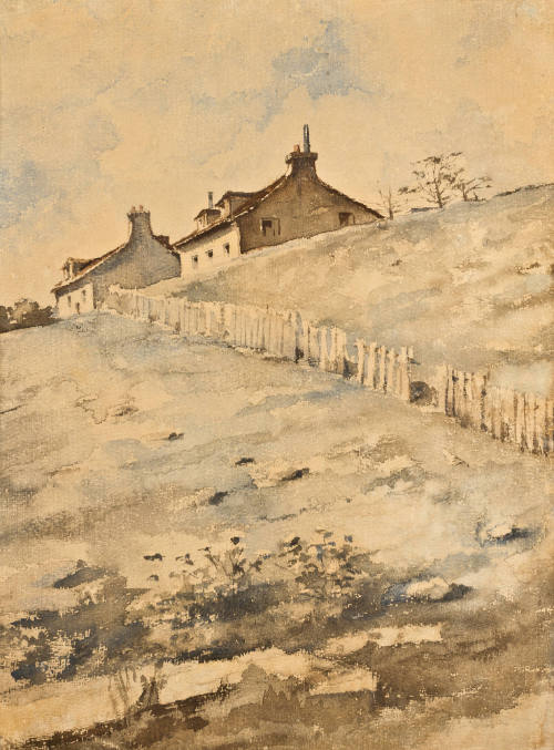 Sin título (Paisaje-cerca y casa)