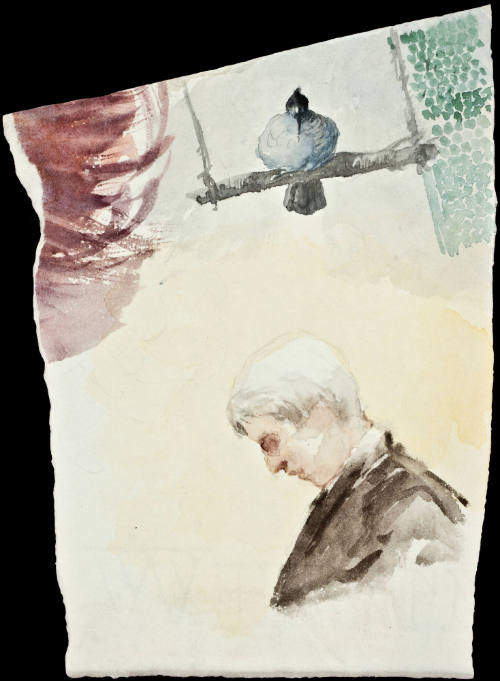 Sin título (Personaje y paloma)