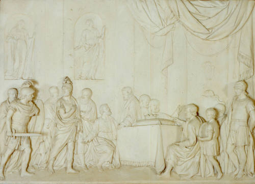 El Rey Wamba rehusa la corona y es amenazado por uno de sus electores