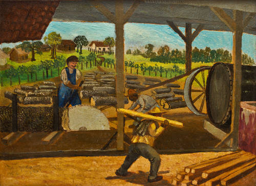 En la hacienda Rincón de la Miel, Ver., trabajé de peón en un aserradero