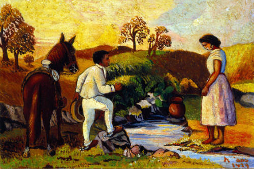 Una tarde en el Tenexate, donde Julia iba por agua, le hablé mucho y le declare mi amor