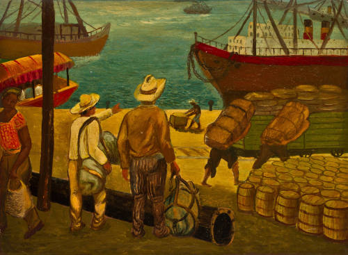 Al llegar al puerto me causaron admiración los grandes barcos y pensaba que en uno de ellos... y pensaba que en uno de ellos me sería fácil der la vuelta al mundo: