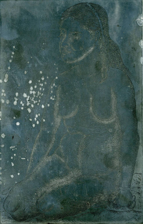 Mujer desnuda sentada