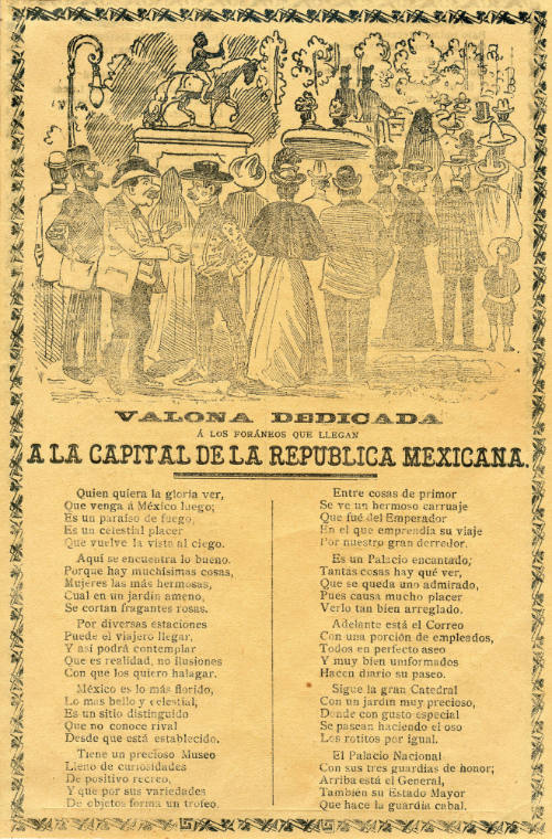 Valona dedicada a los fráneos que llegan a la capital de la República