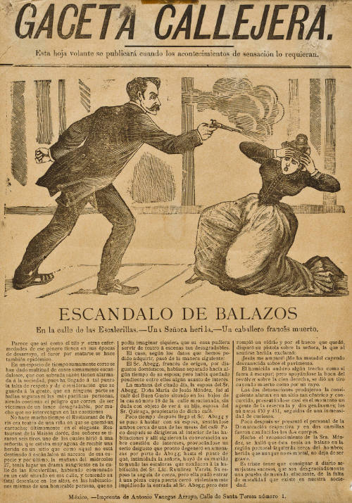 Escándalo de balazos, en la calle de las Escalerillas...