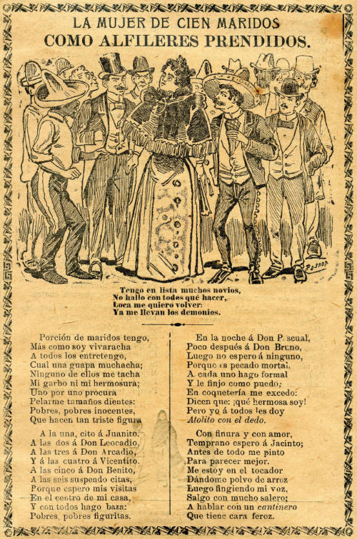 La mujer de los cien maridos como alfileres prendidos