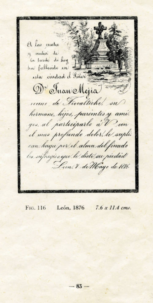 Defunción del Dr. Juan Mejía