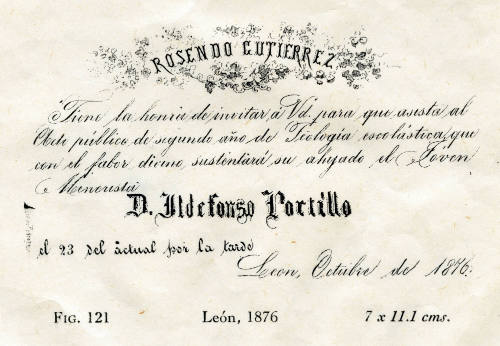 Invitación a Don Ildefonso Portillo