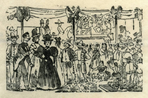 Desventuras de un lagartijo en el Paseo de la Viga en el viernes de Dolores