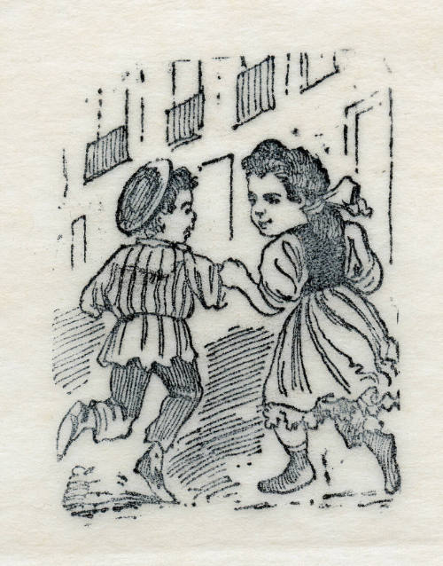 Niño y niña en la calle