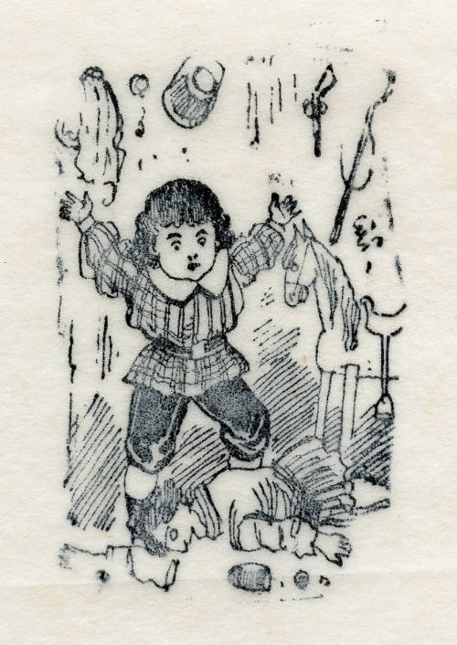 Niño rompiendo juguetes