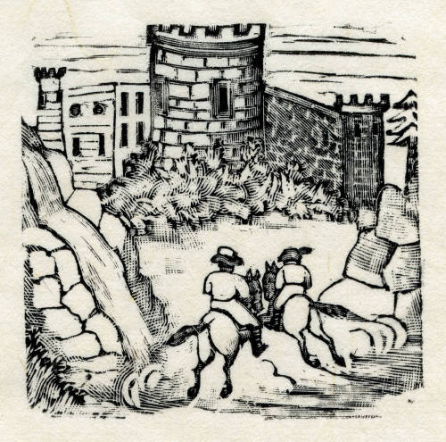 Jinetes yendo al castillo