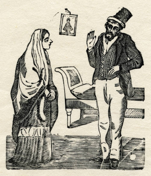 Pidiendo mano de mujer parada