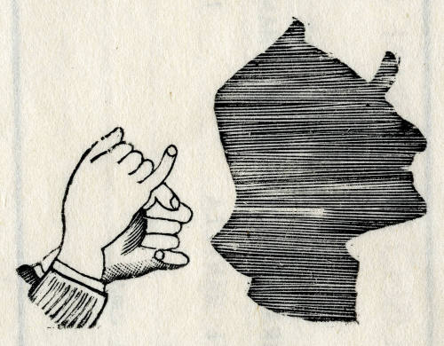 Sombra del diablo con la mano