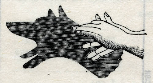 Sombra de perros-manos