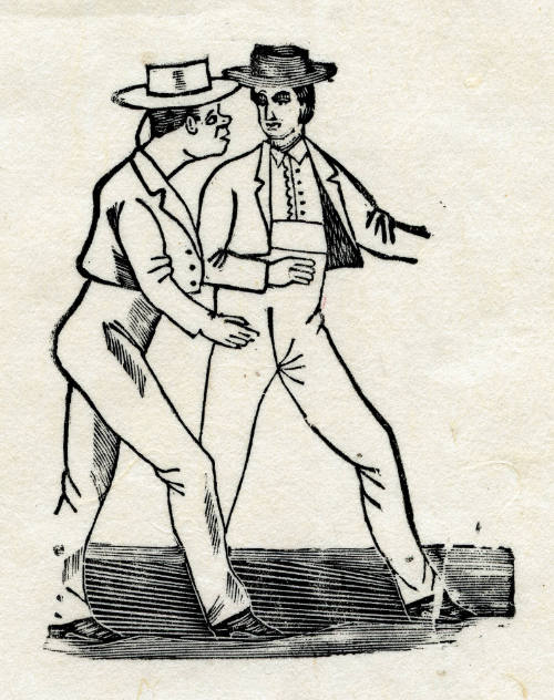 Dos hombres caminando y discutiendo