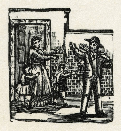 Sin título (Hombre desdpidiéndose de su famila)