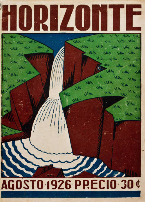 Revista Horizonte Numero 5. Tomo I. Jalapa, Ver. Agosto de 1926. Portada de Ramón Alva de la Canal