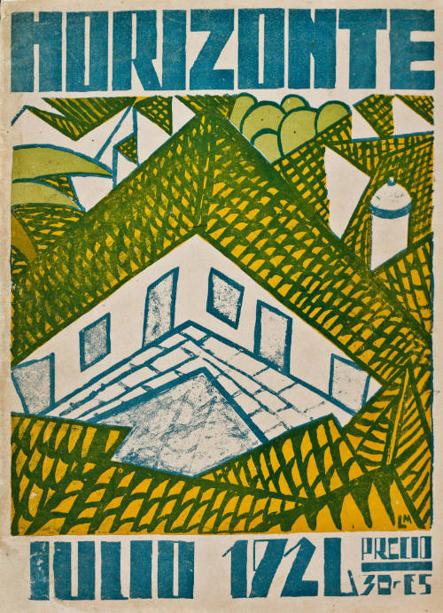 Revista Horizonte Número 4. Tomo I. Xalapa, Ver. Julio de 1926, México. Portada de Leopoldo Méndez