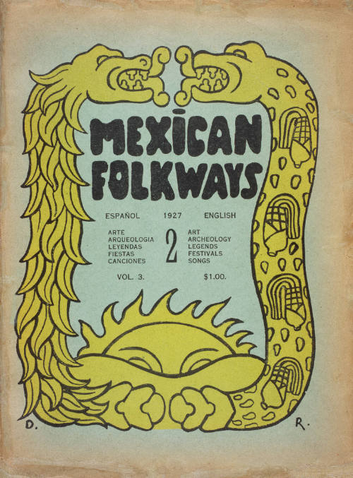 Mexican Folkways. Mexico City. TOOR, Frances editor. RIVERA, Diego art editor. No. 2 Vol. 3.