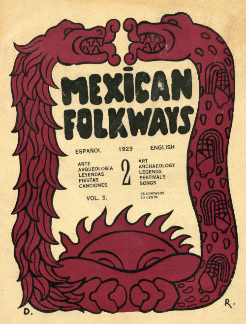 Mexican Folkways. Mexico City. TOOR, Frances editor. RIVERA, Diego art editor. No. 2 Vol. 5.