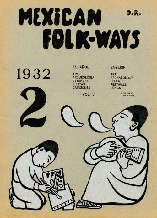 Mexican Folkways. Mexico City. TOOR, Frances editor. RIVERA, Diego art editor. No. 2 Vol. 7.