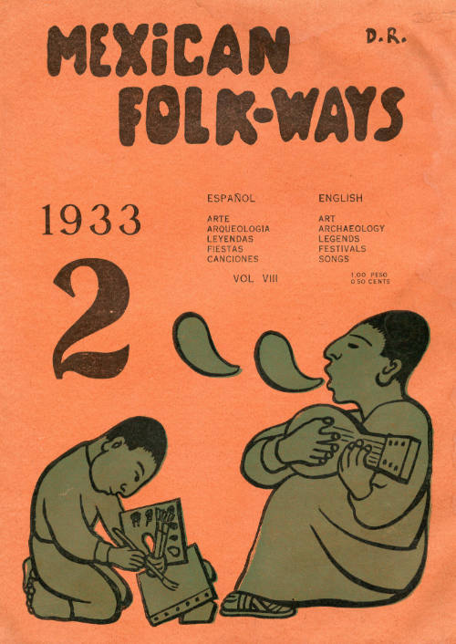 Mexican Folkways. Mexico City. TOOR, Frances editor. RIVERA, Diego art editor. No. 2 Vol. 8.