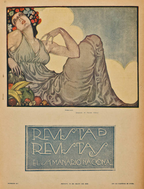 Primavera. Portada de Revista de Revistas. El Semanario Nacional. Año X, Número 471