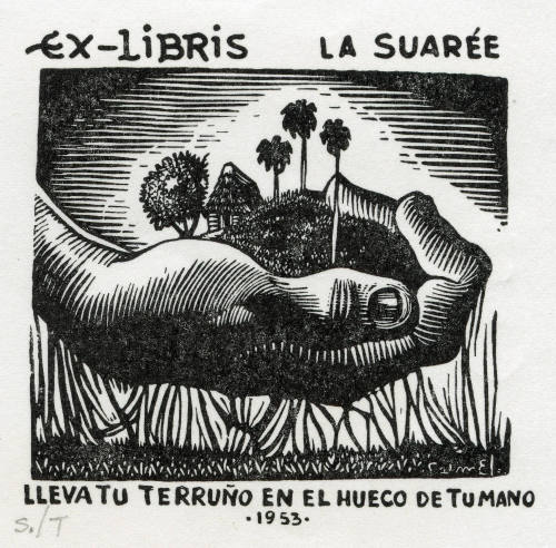 Sin titulo (Cuba) (Ex libris La suareé lleva tu terruño en el hueco de tu mano)