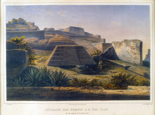 Interior del templo A II del plan de las ruinas del al Quemada