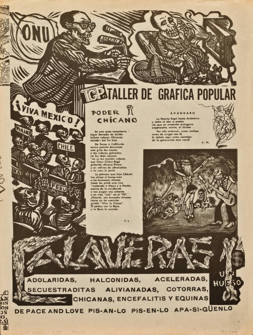 Calaveras adoloridas, halcónidas, aceleradas, secuestraditas, alivianadas.Taller de la Gráfica Popular. (Folleto de 8 páginas)