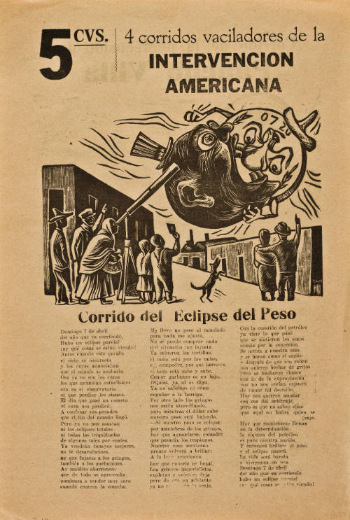 Corridos vaciladores de la intervención americana (Periódico de 4 hojas)