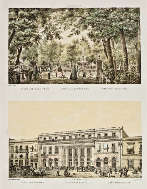 Teatro Nacional de México e Interior de la Alameda de México