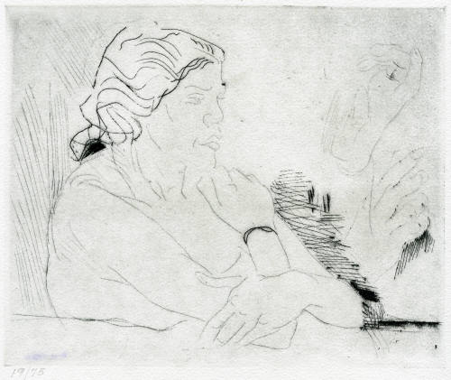 Mujer meditando, (Carpeta)
