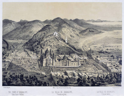 La Villa de Guadalupe tomada en globo