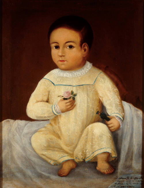 Retrato de niño con flor